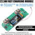 Generic 22.5W USB Fast Charging Step-Down Converter Power Bank Module with PD QC FCP VOOC Protocols Type-C and Dual USB