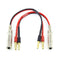 1/4 TS to Banana Plug Speaker Cable 6.35 mm 1/4" Female to Banana Plug Mono Adapter 8 inches 2pack
