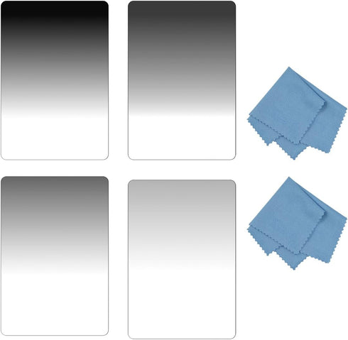 SIOTI ND Filter, Gradient ND Square Filter Kit 4X6'' (100X150mm) with Gradient ND2, ND4, ND8 & ND16 for Cokin Z Lee