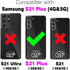 Furiet Detachable Crossbody Strap Wallet Case for Samsung Galaxy S21 Plus S21+ 5G Zipper Purse, Multi Card Slots and PU Leather Stand Cell Phone Cover for S21+5G S21plus 21S + S 21 21+ G5 Women Black