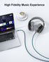 Hftywy 5ft/1.5M, 3.5mm 3.5mm Aux Cord Nylon Braided Audio Cable Headphone Cable Male to Male Aux Cord for Car
