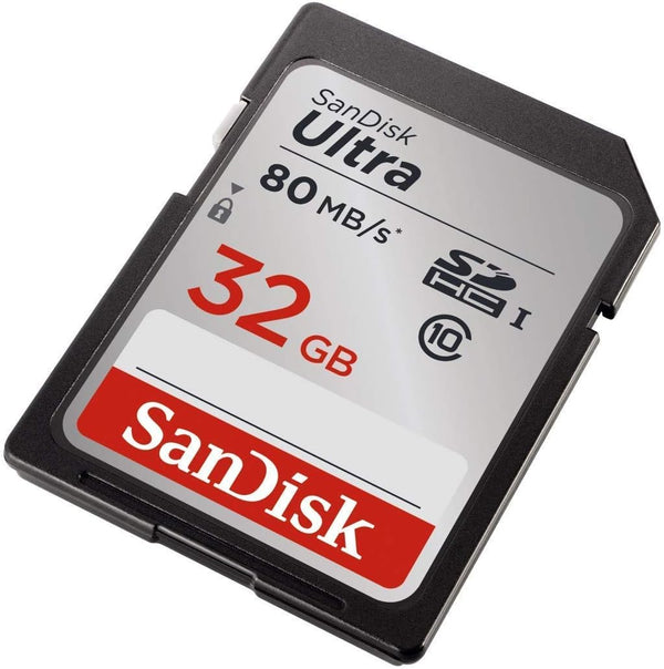 Sandisk Ultra 32GB Class 10 SDHC UHS-I Memory Card up to 80MB/s (SDSDUNC-032G-GN6IN)
