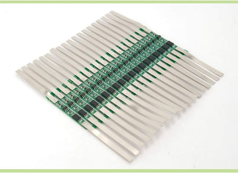 KOOBOOK 10pcs 3A BMS Protection Board with Solder Belt for 1S 3.7V 18650 Li-ion Battery Cell Kit