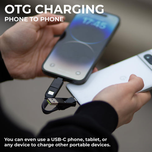 inCharge 6 1, 100W Rolling Square X - USB C Charger Cable, Lightning Cable for Smartphone, Universal Cable Charger