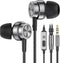 Wired Earbuds with Microphone, in Ear Headphones with Heavy Bass & Noise Isolation, Compatible with Samsung, Tablet,