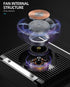 M.2 2280 ARGB Hard Drive Heatsink PWM Dual Fan, SSD Cooling with Thermal Pad, 5V 3Pin Addressable RGB Sync