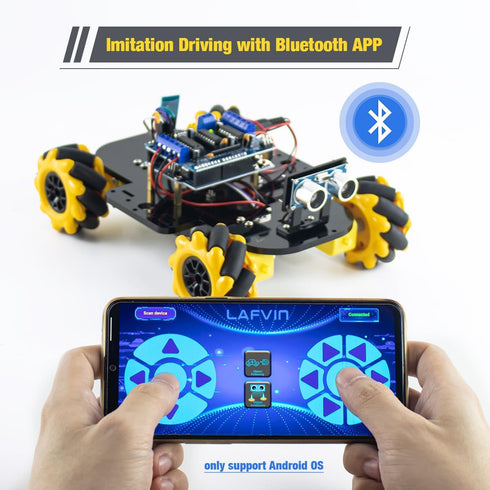 4WD LAFVIN Mecanum Robot Car Kit Smart DIY Project Compatible with Arduino IDE