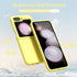 oakxco Liquid Silicone Phone Case for Samsung Galaxy Z Flip 6, Thin Slim Soft Rubber Gel Cover for Women - Yellow