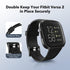 2 Pack Waterproof Bands Compatible with Fitbit Versa 2, Classic Soft Sports Replacement Wristbands for Women Men (Large