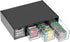 1 Pack 9V, 4-Drawer Common BTSKY Black Acrylic Battery Storage Organizer for AA, AAA, C Batteries, Storage Box Battery