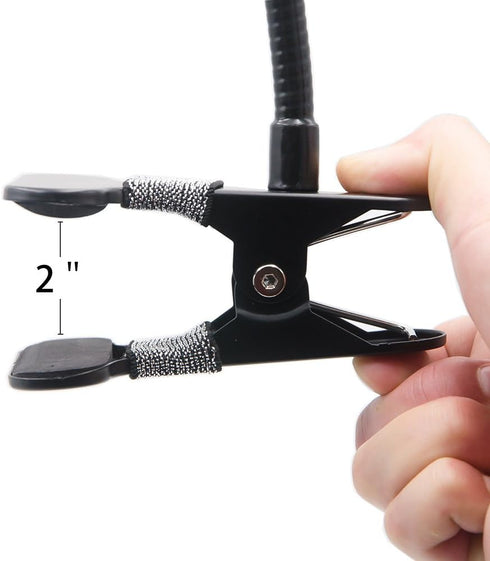 Universal Lazy Bracket Mobile Phone Stand - Flexible Gooseneck Long Arm Clip (Metal)