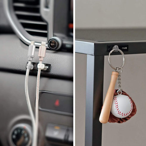Mband Clip Holder, White-Transparent