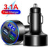 5 Port Car Charger Cigarette Lighter USB Charger, LED Voltage Monitor (4USB+PD) Adapter Compatible with