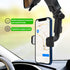 Car Rear View Mirror Phone Holder, 360° Rotating Mount, ABS Multi-Functional Adjustable Cellphone Holder for All