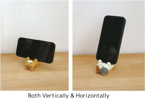 WELL ORIGIN Cute Cuddly Cat Smartphone Stand, Non-Electric, Desktop, Living Room, Bedroom, Gift Idea, Japan Import