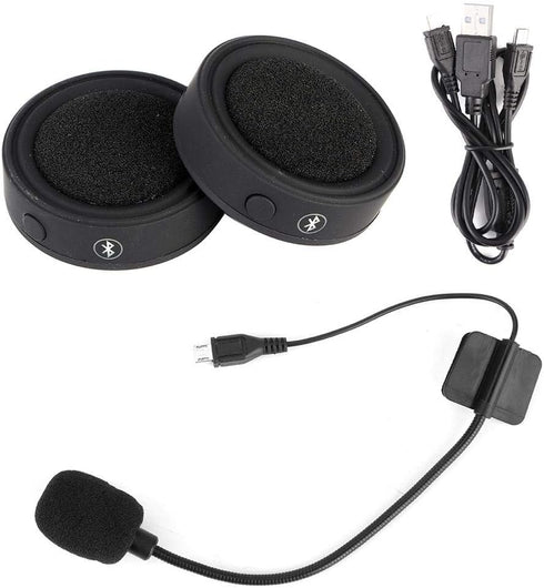 KIMISS BT17 Motorcycle Helmet Bluetooth Headset - Waterproof Stereo Music Headphones for Hands-Free Riding.