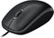 Logitech M100 Corded Mouse, Wired USB Mouse for Computers and Laptops, Black, for Right or Left Hand Use