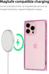 Square Case for iPhone 15 Pro Max, 6.7-inch Slim Clear Silicone Shockproof Case with Full Camera Protection, Pink