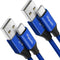 etguuds 2-Pack 2ft USB C Cable, 3A Fast Charge, Braided Charger for Samsung Galaxy S22 S21 S20 Note 20, Moto G7 G8 G9.
