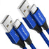 etguuds 2-Pack 2ft USB C Cable, 3A Fast Charge, Braided Charger for Samsung Galaxy S22 S21 S20 Note 20, Moto G7 G8 G9.