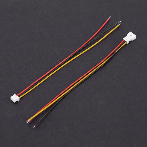 JST Angle Connectors, 1.25MM 2-Pin / 3-Pin Male Female Connector Plug with Wires, Pack of 20 (3 Pin)