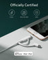 Anker Powerline II 3-in-1 Cable (3ft, White) for iPhone, iPad, Samsung Galaxy, Huawei, HTC, LG, Sony Xperia, Android.