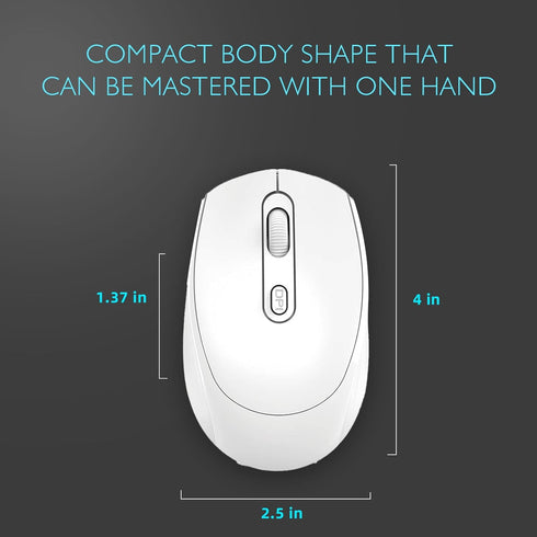ONE-UP Wireless Mouse, 2.4G Silent Mouse with USB Nano Receiver for Laptop, Chromebook, PC, Mac, Windows