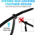 600 Pack (8+12+14+18Inch) 100lb Zip Ties Assorted Sizes, RAZCC Black Cable Ties, Self-Locking Plastic Wire Ties