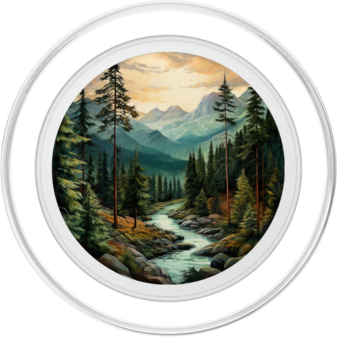 PopSockets MagSafe PopGrip for iPhone Mountains Wilderness Forest Hiking Pine Tree Nature
