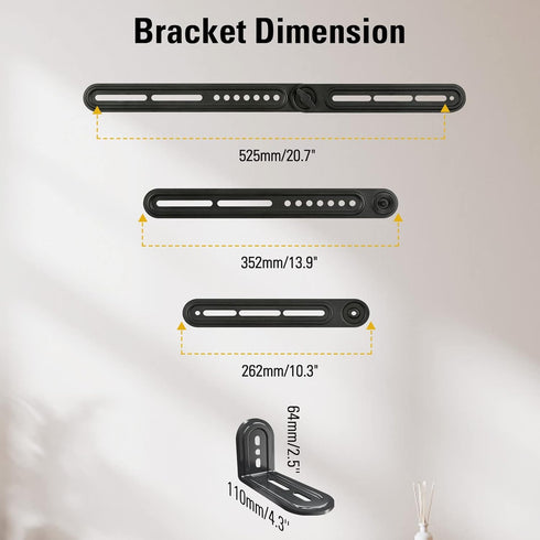 Mounting Dream Soundbar Mount Bracket - Fits Most Sound Bars Up to 15 Lbs, Mounting Above or Under TV, MD5420