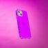 SteepLab Neon Highlighter Case for iPhone 13 - Grippy Jelly Case with Protective Air Pockets (Saturated Vivid Purple)