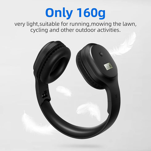 Wireless Headphones with FM Radio and Bluetooth 5.0, Rechargeable Portable Headset for Jogging, Cycling