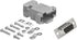 CompuCablePlusUSA.com DB9 Female Solder Cup Connector Plastic Hood DIY Kit - Includes DB9 Connector, Plastic Hood, and