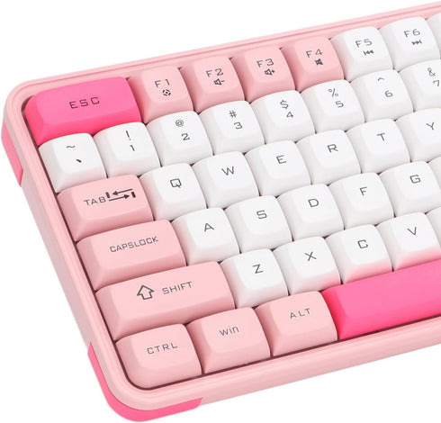 Keyboard and Mouse Combo for Windows, Bluetooth 2.4 GHz Receiver, 84 Keys QWERTY Layout, Adjustable DPI Mouse