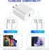 3Pack iPhone 15 Charge Block, USB C Charger Adapter, 20W Power Delivery Fast Charging Block for iPhone 15/14/13