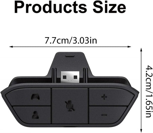 Fuhiueos Headsets 3.5mm Headphone Sound Adapter for Gamepad Use Any with Quick Firmware Updated Required