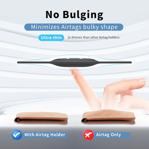 Wallet Holders for Apple AirTag, Ultra Slim Card Holder, Protective AirTag Wallet Holder for Purse, Handbag, Backpack
