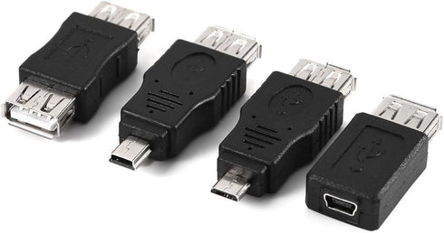 Zerone USB OTG Micro Mini USB2.0 Male to Female Adapter, Multiple F/M USB Coupler Connector Set, Pack of 12 Pcs