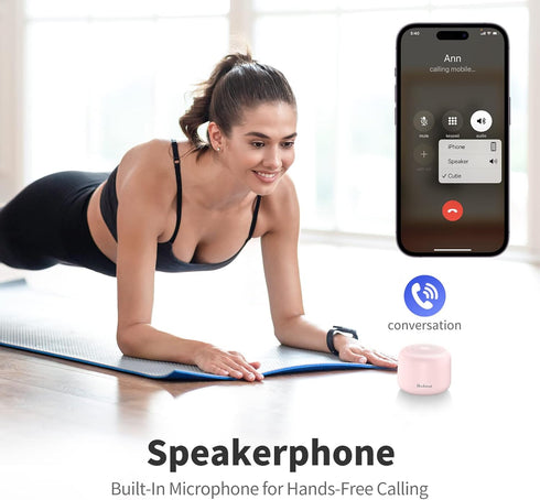 Bobtot Portable Bluetooth Speakers, Waterproof Mini Speaker with Loud Stereo Sound, 15 Hours Playtime, Built-In