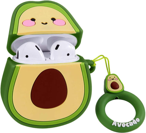 Coralogo Cute Compatible Airpods 1/2 Case, Cartoon Character Silicone Fruit Design Cover for Kids Teens