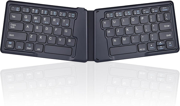 Perixx PERIBOARD-805E US Wireless Foldable Ergonomic Bluetooth Keyboard, Ultra-Thin X Type Keys for iOS, Android,