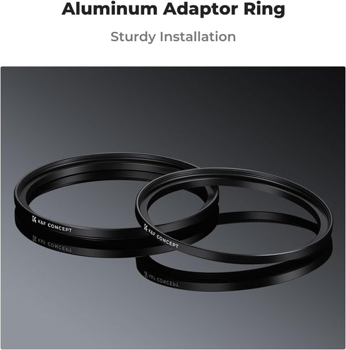 K&F Concept Step-Up Ring Adapter 67-82mm, 2 Pcs for 67mm Lens to 82mm ND CPL UV Lens Filter