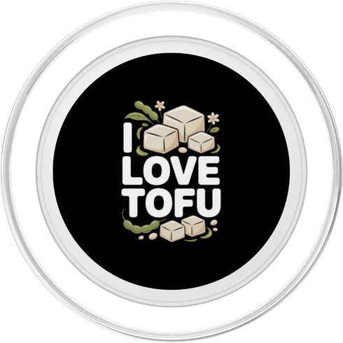 Plant Based Protein Tofu Enthusiast I Love Tofu Vegan Protein Lifestyle PopSockets PopGrip for MagSafe