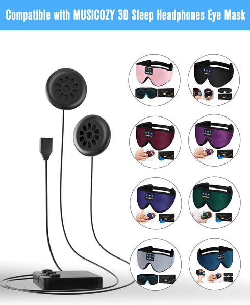 MUSICOZY Bluetooth 5.2 Module & Speakers for 3D Sleep Headphones Eye Mask with Charging Cable