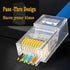 RJ45 Cat6 Cat5e Pass Through Connectors, 100 Packs Gold Plated 8P8C Modular Ethernet Network Plug