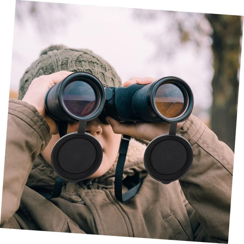 Objective Lens Caps 1 Set Eyepiece Cover Protection for Binocular Lens Caps, Protective for Binoculars Black Rubber