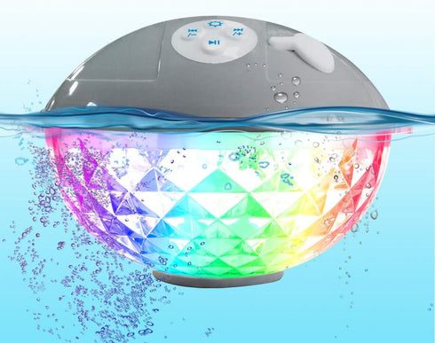 Floating Pool Speakers with Colorful Lights, IPX7 Waterproof Bluetooth Speaker for Pool, Crystal Clear Sound for Outdoor