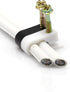 THE CIMPLE CO Dual Coaxial Cable Clips, Cat6 Electrical Wire Clip, 1/2 in Screw Clip and Fastener, White (10 Pieces)