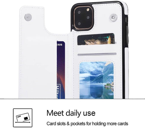 ZHANLEI 11 Salmon Printed Phone Wallet Case for iPhone Pro Max Case, Flip PU Leather Shockproof Phone Cases Cover