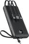 VEEKTOMX 20000mAh Power Bank with Built-in Cables, Portable Charger for iPhone, USB C LED Display External Battery